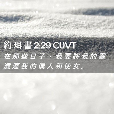 Picture 02 - 約 珥 書 2:29 CUVT - 在 那 些 日 子 ， 我 要 將 我 的 靈 - Bible Verse Picture