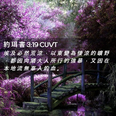 Picture 02 - 約 珥 書 3:19 CUVT - 埃 及 必 然 荒 涼 ， 以 東 變 為 悽 - Bible Verse Picture