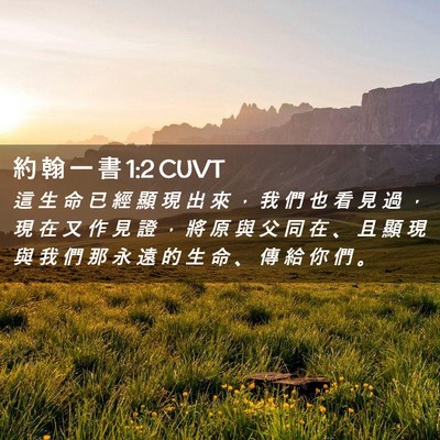 Picture 02 - 約 翰 一 書 1:2 CUVT - 這 生 命 已 經 顯 現 出 來 ， 我 們 - Bible Verse Picture