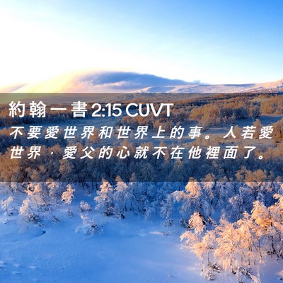 Picture 02 - 約 翰 一 書 2:15 CUVT - 不 要 愛 世 界 和 世 界 上 的 事 。 - Bible Verse Picture