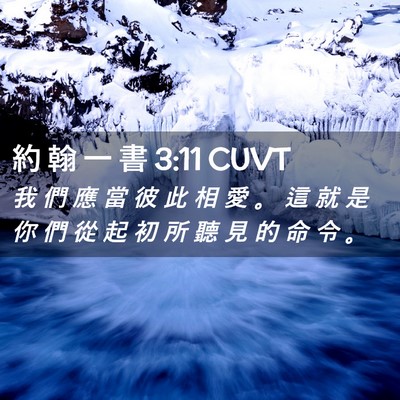 Picture 02 - 約 翰 一 書 3:11 CUVT - 我 們 應 當 彼 此 相 愛 。 這 就 是 - Bible Verse Picture