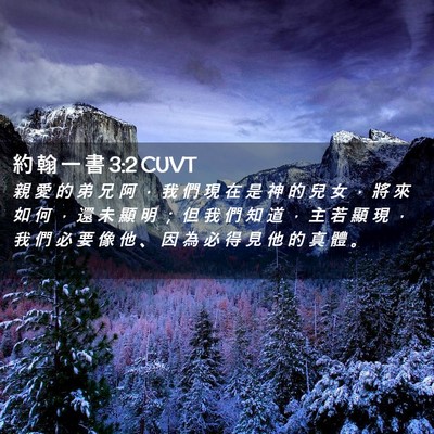 Picture 02 - 約 翰 一 書 3:2 CUVT - 親 愛 的 弟 兄 阿 ， 我 們 現 在 是 - Bible Verse Picture