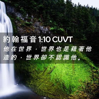 Picture 02 - 約 翰 福 音 1:10 CUVT - 他 在 世 界 ， 世 界 也 是 藉 著 他 - Bible Verse Picture