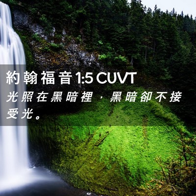 Picture 02 - 約 翰 福 音 1:5 CUVT - 光 照 在 黑 暗 裡 ， 黑 暗 卻 不 接 - Bible Verse Picture