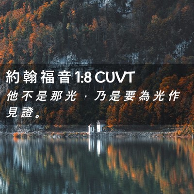 Picture 02 - 約 翰 福 音 1:8 CUVT - 他 不 是 那 光 ， 乃 是 要 為 光 作 - Bible Verse Picture