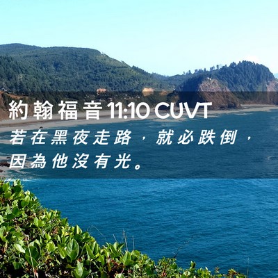 Picture 02 - 約 翰 福 音 11:10 CUVT - 若 在 黑 夜 走 路 ， 就 必 跌 倒 ， - Bible Verse Picture