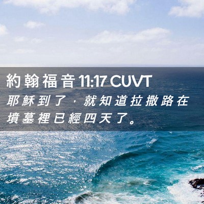 Picture 02 - 約 翰 福 音 11:17 CUVT - 耶 穌 到 了 ， 就 知 道 拉 撒 路 在 - Bible Verse Picture