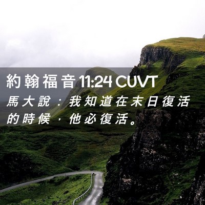 Picture 02 - 約 翰 福 音 11:24 CUVT - 馬 大 說 ： 我 知 道 在 末 日 復 活 - Bible Verse Picture