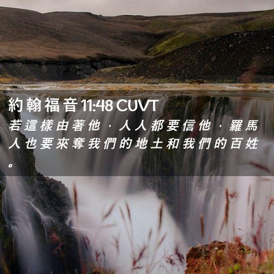 Picture 02 - 約 翰 福 音 11:48 CUVT - 若 這 樣 由 著 他 ， 人 人 都 要 信 - Bible Verse Picture