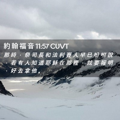 Picture 02 - 約 翰 福 音 11:57 CUVT - 那 時 ， 祭 司 長 和 法 利 賽 人 早 - Bible Verse Picture
