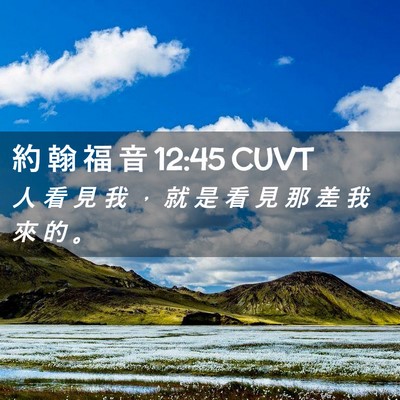 Picture 02 - 約 翰 福 音 12:45 CUVT - 人 看 見 我 ， 就 是 看 見 那 差 我 - Bible Verse Picture