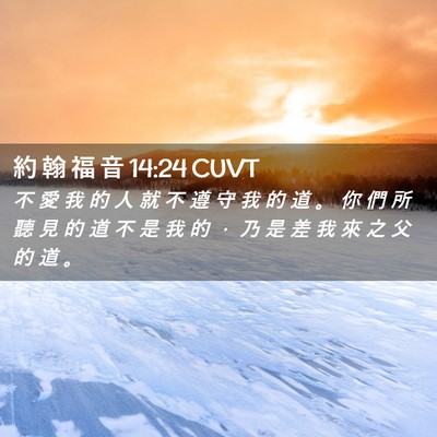 Picture 02 - 約 翰 福 音 14:24 CUVT - 不 愛 我 的 人 就 不 遵 守 我 的 道 - Bible Verse Picture