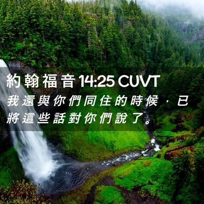 Picture 02 - 約 翰 福 音 14:25 CUVT - 我 還 與 你 們 同 住 的 時 候 ， 已 - Bible Verse Picture
