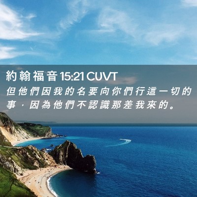 Picture 02 - 約 翰 福 音 15:21 CUVT - 但 他 們 因 我 的 名 要 向 你 們 行 - Bible Verse Picture
