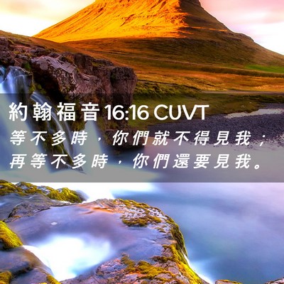 Picture 02 - 約 翰 福 音 16:16 CUVT - 等 不 多 時 ， 你 們 就 不 得 見 我 - Bible Verse Picture