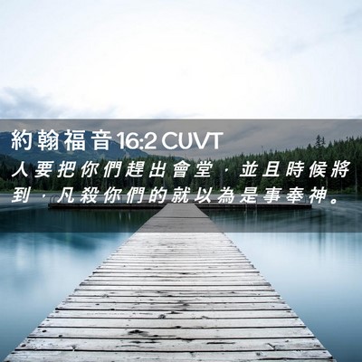 Picture 02 - 約 翰 福 音 16:2 CUVT - 人 要 把 你 們 趕 出 會 堂 ， 並 且 - Bible Verse Picture