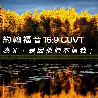Picture 02 - 約 翰 福 音 16:9 CUVT - 為 罪 ， 是 因 他 們 不 信 我 - Bible Verse Picture
