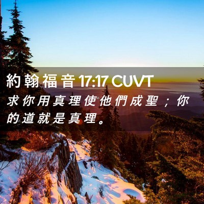 Picture 02 - 約 翰 福 音 17:17 CUVT - 求 你 用 真 理 使 他 們 成 聖 ； 你 - Bible Verse Picture