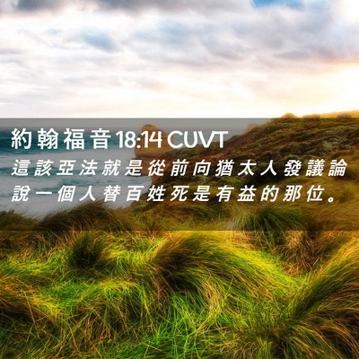 Picture 02 - 約 翰 福 音 18:14 CUVT - 這 該 亞 法 就 是 從 前 向 猶 太 人 - Bible Verse Picture