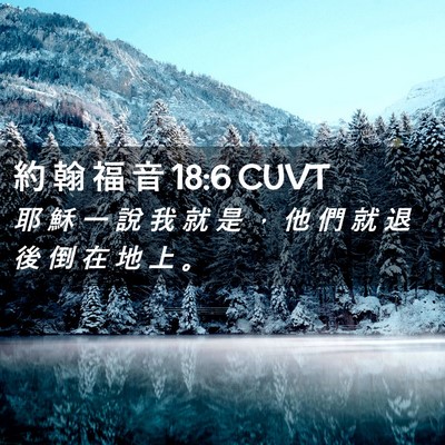 Picture 02 - 約 翰 福 音 18:6 CUVT - 耶 穌 一 說 我 就 是 ， 他 們 就 退 - Bible Verse Picture