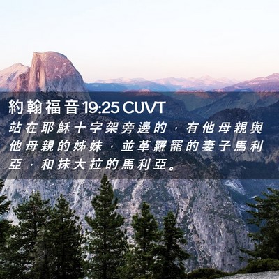 Picture 02 - 約 翰 福 音 19:25 CUVT - 站 在 耶 穌 十 字 架 旁 邊 的 ， 有 - Bible Verse Picture