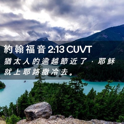 Picture 02 - 約 翰 福 音 2:13 CUVT - 猶 太 人 的 逾 越 節 近 了 ， 耶 穌 - Bible Verse Picture