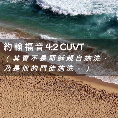 Picture 02 - 約 翰 福 音 4:2 CUVT - （ 其 實 不 是 耶 穌 親 自 施 洗 ， - Bible Verse Picture