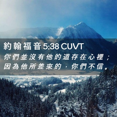 Picture 02 - 約 翰 福 音 5:38 CUVT - 你 們 並 沒 有 他 的 道 存 在 心 裡 - Bible Verse Picture