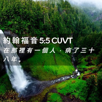 Picture 02 - 約 翰 福 音 5:5 CUVT - 在 那 裡 有 一 個 人 ， 病 了 三 十 - Bible Verse Picture