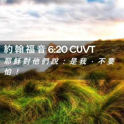 Picture 02 - 約 翰 福 音 6:20 CUVT - 耶 穌 對 他 們 說 ： 是 我 ， 不 要 - Bible Verse Picture