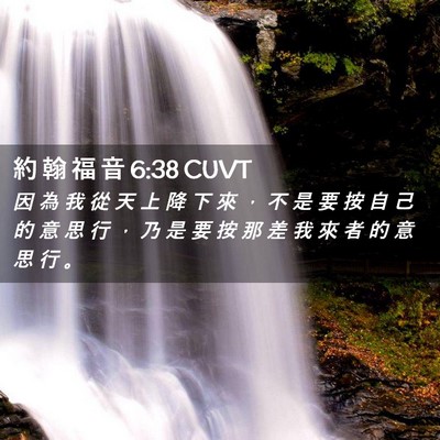 Picture 02 - 約 翰 福 音 6:38 CUVT - 因 為 我 從 天 上 降 下 來 ， 不 是 - Bible Verse Picture
