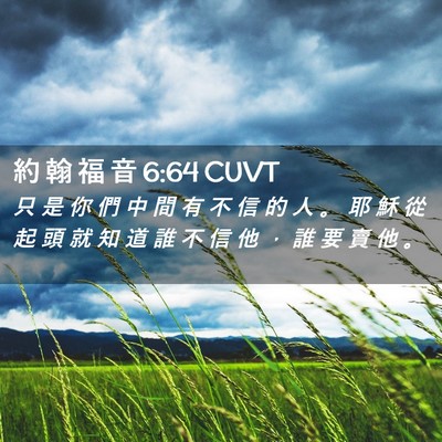 Picture 02 - 約 翰 福 音 6:64 CUVT - 只 是 你 們 中 間 有 不 信 的 人 。 - Bible Verse Picture