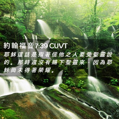 Picture 02 - 約 翰 福 音 7:39 CUVT - 耶 穌 這 話 是 指 著 信 他 之 人 要 - Bible Verse Picture
