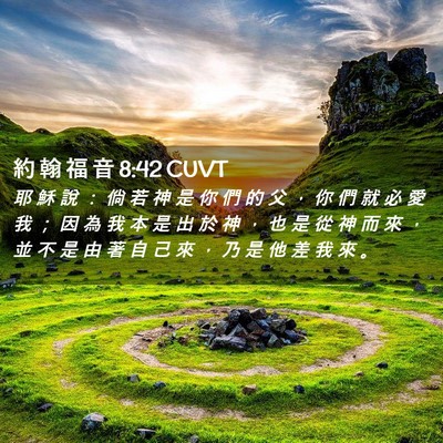 Picture 02 - 約 翰 福 音 8:42 CUVT - 耶 穌 說 ： 倘 若 神 是 你 們 的 父 - Bible Verse Picture