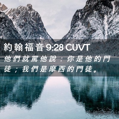 Picture 02 - 約 翰 福 音 9:28 CUVT - 他 們 就 罵 他 說 ： 你 是 他 的 門 - Bible Verse Picture