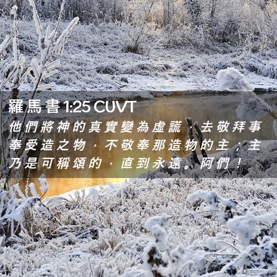Picture 02 - 羅 馬 書 1:25 CUVT - 他 們 將 神 的 真 實 變 為 虛 謊 ， - Bible Verse Picture