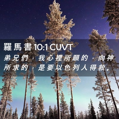 Picture 02 - 羅 馬 書 10:1 CUVT - 弟 兄 們 ， 我 心 裡 所 願 的 ， 向 - Bible Verse Picture