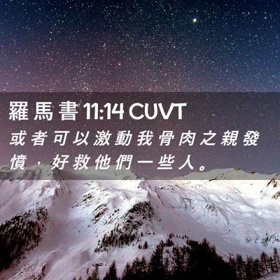 Picture 02 - 羅 馬 書 11:14 CUVT - 或 者 可 以 激 動 我 骨 肉 之 親 發 - Bible Verse Picture