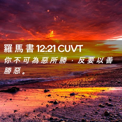 Picture 02 - 羅 馬 書 12:21 CUVT - 你 不 可 為 惡 所 勝 ， 反 要 以 善 - Bible Verse Picture