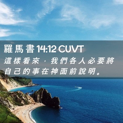 Picture 02 - 羅 馬 書 14:12 CUVT - 這 樣 看 來 ， 我 們 各 人 必 要 將 - Bible Verse Picture