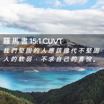 Picture 02 - 羅 馬 書 15:1 CUVT - 我 們 堅 固 的 人 應 該 擔 代 不 堅 - Bible Verse Picture