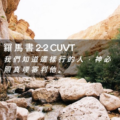 Picture 02 - 羅 馬 書 2:2 CUVT - 我 們 知 道 這 樣 行 的 人 ， 神 必 - Bible Verse Picture