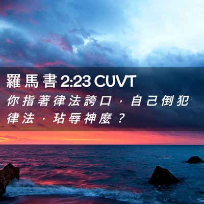 Picture 02 - 羅 馬 書 2:23 CUVT - 你 指 著 律 法 誇 口 ， 自 己 倒 犯 - Bible Verse Picture