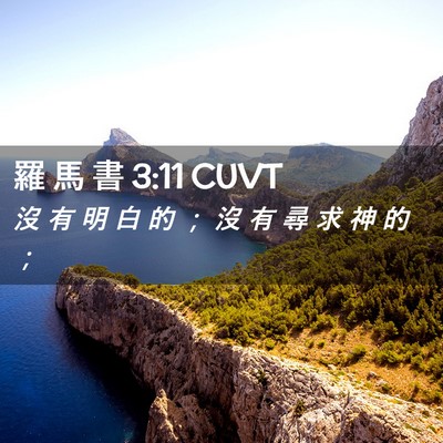 Picture 02 - 羅 馬 書 3:11 CUVT - 沒 有 明 白 的 ； 沒 有 尋 求 神 的 - Bible Verse Picture