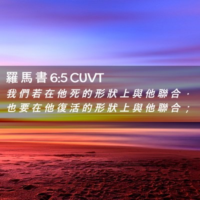 Picture 02 - 羅 馬 書 6:5 CUVT - 我 們 若 在 他 死 的 形 狀 上 與 他 - Bible Verse Picture