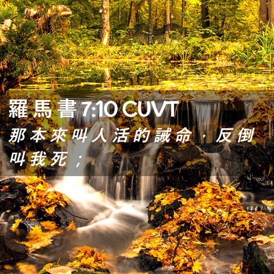 Picture 02 - 羅 馬 書 7:10 CUVT - 那 本 來 叫 人 活 的 誡 命 ， 反 倒 - Bible Verse Picture