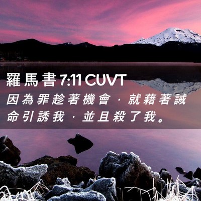 Picture 02 - 羅 馬 書 7:11 CUVT - 因 為 罪 趁 著 機 會 ， 就 藉 著 誡 - Bible Verse Picture
