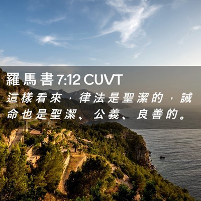 Picture 02 - 羅 馬 書 7:12 CUVT - 這 樣 看 來 ， 律 法 是 聖 潔 的 ， - Bible Verse Picture