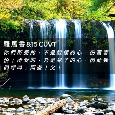 Picture 02 - 羅 馬 書 8:15 CUVT - 你 們 所 受 的 ， 不 是 奴 僕 的 心 - Bible Verse Picture
