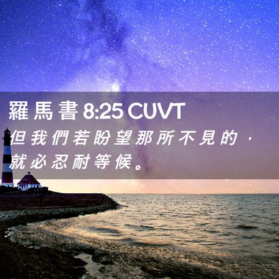 Picture 02 - 羅 馬 書 8:25 CUVT - 但 我 們 若 盼 望 那 所 不 見 的 ， - Bible Verse Picture